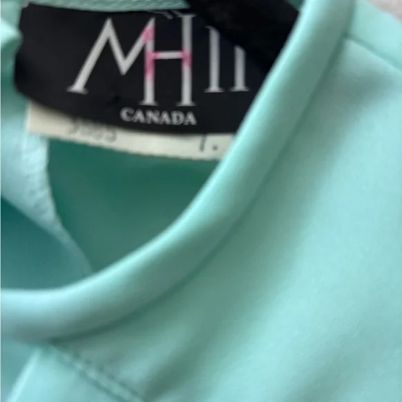 Elegant Vintage Aqua Pleated Dress - Picture 8 of 10